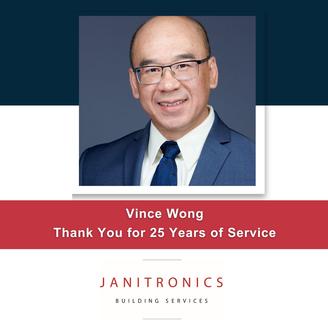 Janitronics Building Services Congratulates Vince Wong on 25 Years of Service