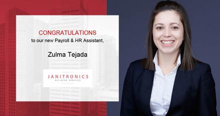 Janitronics Building Services Congratulates Zulma Tejada
