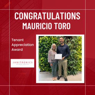 Janitronics Building Services Congratulates Mauricio Toro