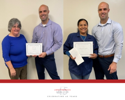 Janitronics Building Services Congratulates Teresa Pires and Carmen-Garcia Terrell